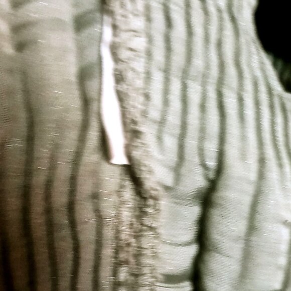 Zara Women's Shirt Size Medium Olive Green Crop Top Textured Puff Sleeve Top - Picture 7 of 9